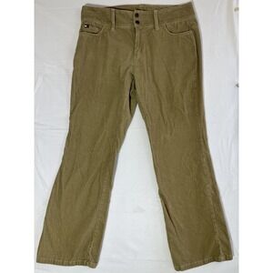 Tommy Hilfiger Pants Womens 12 Tan Brown Corduroy 100% Cotton 5-Pockets Zip Fly